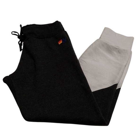 Aviator Nation Glider Black & White Color Block Joggers Women’s Medium - Picture 12 of 16